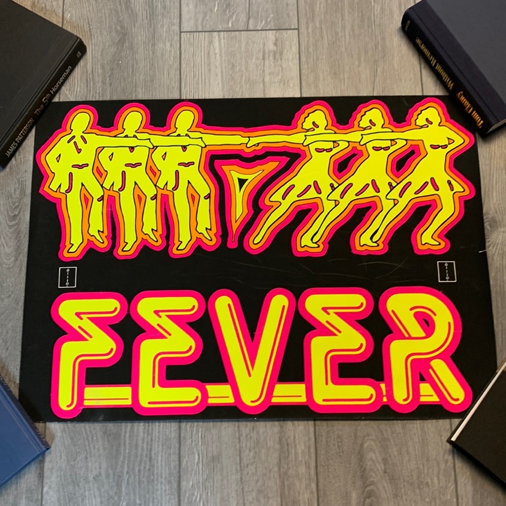 Vintage 1970’s Dance Fever Blacklight Poster
